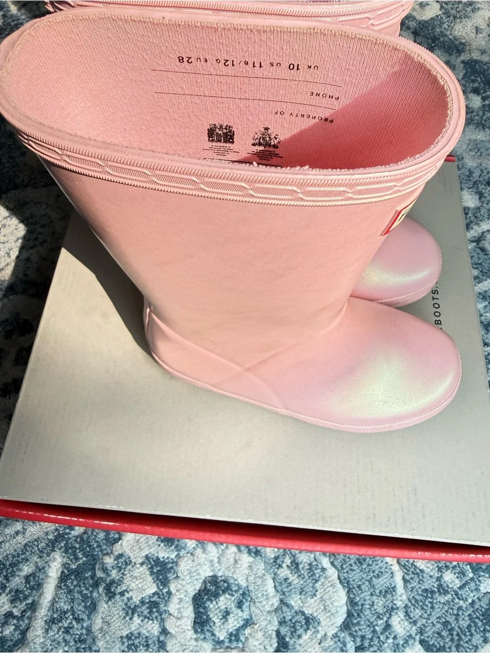 Hunter First Nebula Rain Boot in Bella Pink